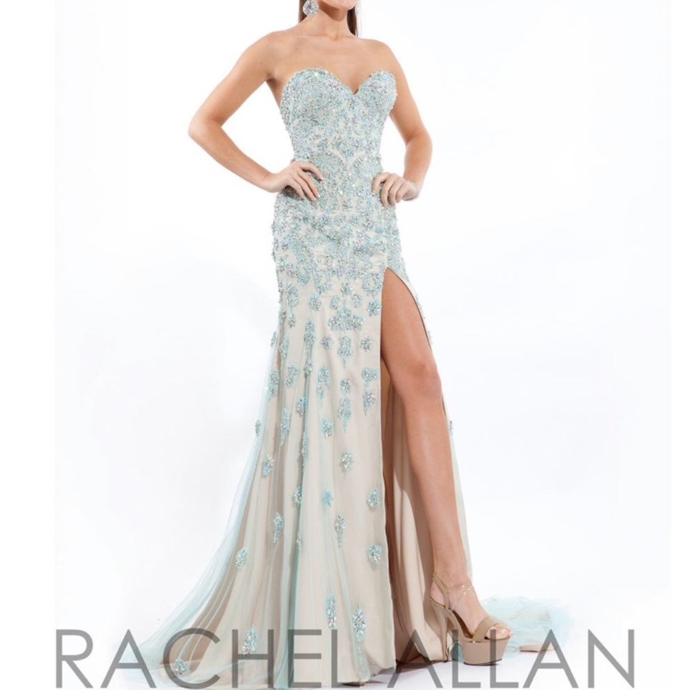 Rachel Allan dress size 4 mint green color